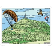 Tableau Velours à colorier Puy-de-Dôme