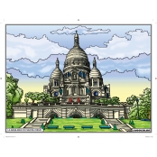 Tableau Velours à colorier La Basilique du Sacré-Coeur
