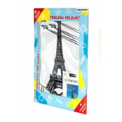 Tableau Velours à colorier La Tour Eiffel