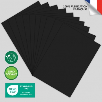 101A - 3760327831424 - MegaCrea - Flex Thermocollant UniFlex A Noir Feuille A4 - France - 2