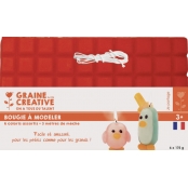 Bougie à modeler 6 plaques Couleurs de Noel 1 050 g