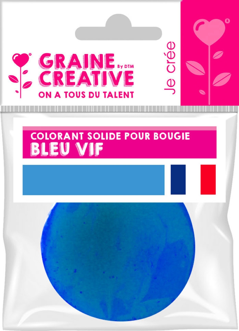 colorant solide pour bougie 20 g Bleu - Graine créative ref 150030