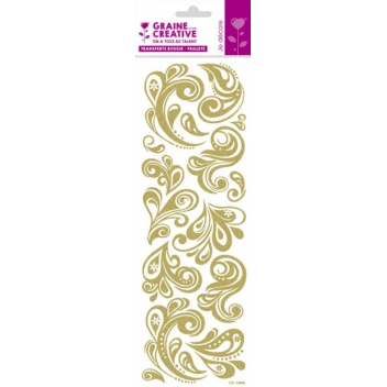 134021 - 3471051340211 - Graine créative - Transfert pour bougie Doré pailleté Cachemire - 3