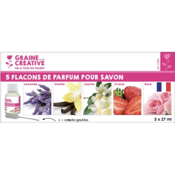 151200 - 3471051512007 - Graine créative - Parfum pour savon 5 flacons + compte gouttes - France