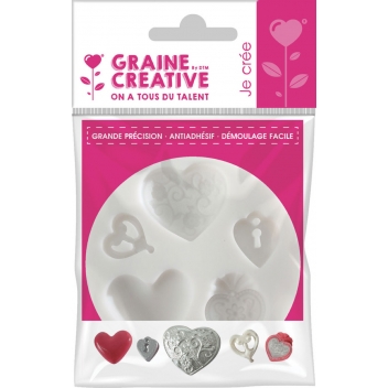 284427 - 3471052844275 - Graine créative - Moule en silicone (mini) Coeur
