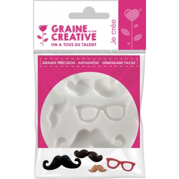 284432 - 3471052844329 - Graine créative - Moule en silicone (mini) Moustache
