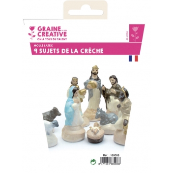 188008 - 3471051880083 - Graine créative - Moule en latex La crèche - France - 3