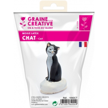 1840CT - 3471051840049 - Graine créative - Moule en latex Chat - France - 2