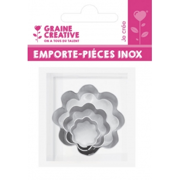265047 - 3471052650470 - Graine créative - emporte-pièces métal Fleur 3 pièces - 2