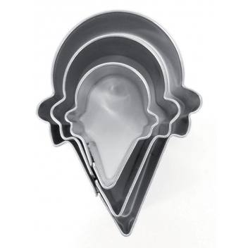 265051 - 3471052650517 - Graine créative - emporte-pièces métal Cornet de glace 3 pièces