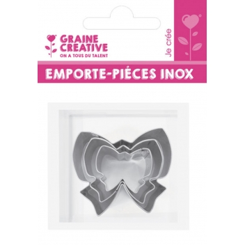 265052 - 3471052650524 - Graine créative - emporte-pièces métal Noeud 3 pièces - 2