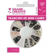 Tranches de canes MINI MINI Noir et blanc