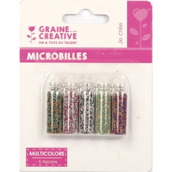 269028 - 3471052690285 - Graine créative - Microbilles Multicolore 5 flacons