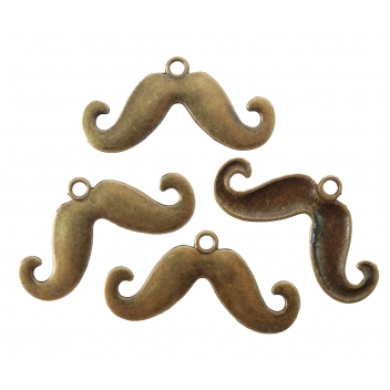 268693 - 3471052686936 - Graine créative - Breloque en métal Moustache Bronze - 2