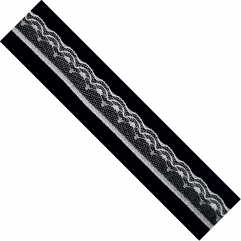268460 - 3471052684604 - Graine créative - Ruban dentelle vague Blanc 15 mm x 5 m - 2