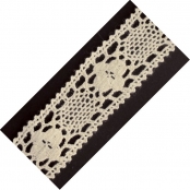 Ruban dentelle fleur Ecru 30 mm x 3 m
