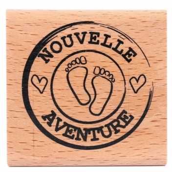 1035300 - 3471051035308 - Graine créative - Tampon en bois Naissance Nouvelle aventure - France