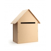 Maison urne en MDF pour cagnotte cadeau 35 x 50 x 35 cm