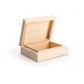 Boite coffret en bois Carte 12 x 9.5 H 4 Cm