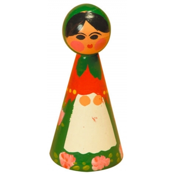100941 - 3532431009415 - Graine créative - Pion figurine en bois Femme 90 mm