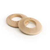 Boucles d'oreille créoles en bois La paire