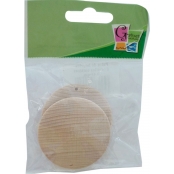 Boucles d'oreille disque en bois La paire