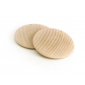 Boucles d'oreille disque en bois La paire