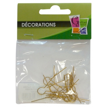 609070 - 3532436090708 - Graine créative - Attaches en laiton pour boule polystyrène 25 pièces