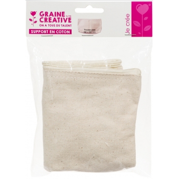 193006 - 3532431930061 - Graine créative - Trousse plate en coton 19x29cm Ecru