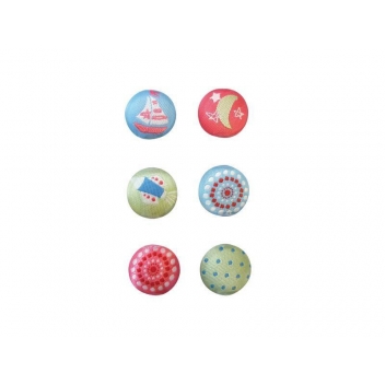 103846 - 3532431038460 - Graine créative - Magnet en tissu 17 mm Enfance 6 pièces