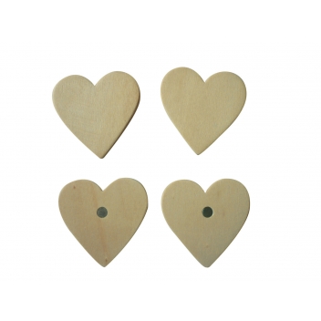 100924 - 3532431009248 - Graine créative - Magnet Coeur en bois 5 cm 4 pièces - 6