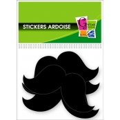 Stickers ardoise Moustache 12 pièces