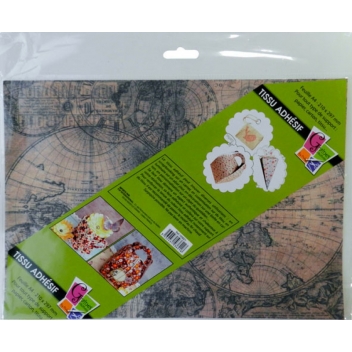 193621 - 3532431936216 - Graine créative - Tissu adhésif A4 Mappemonde