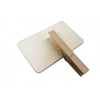 103225 - 3532431032253 - Graine créative - 6 clips pinces à linge en bois avec ardoise - 90mm - 2