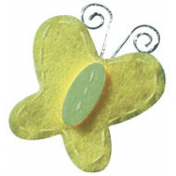 421011 - 3532434210115 - Graine créative - Motif adhésif feutrine Papillon 6 pièces