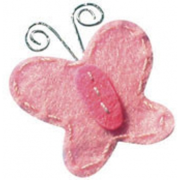 421011 - 3532434210115 - Graine créative - Motif adhésif feutrine Papillon 6 pièces - 6