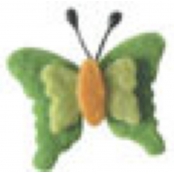 Motif adhésif feutrine Papillon n°2 6 pièces