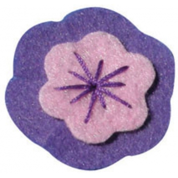 421000 - 3532434210009 - Graine créative - Motif adhésif feutrine Fleur cerisier 5 pièces - 5
