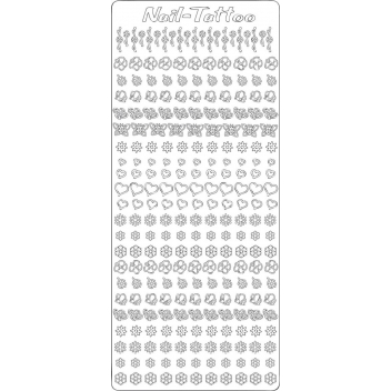501012 - 3532435010127 - Peel Off's - Nail Art Peel Off's Tatouage pour les ongles Blanc