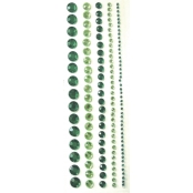 Bandes de strass adhésifs Vert 5 pièces