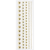 Bandes de perles adhésives Doré 5 pièces