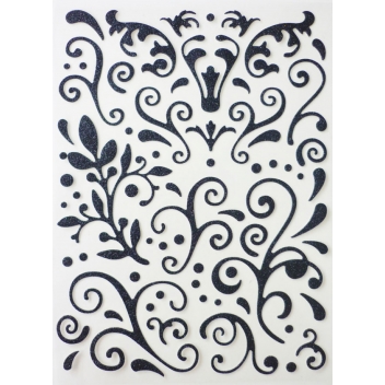 171460 - 3532431714609 - Graine créative - Sticker pailleté adhésif Arabesque Noir - 2