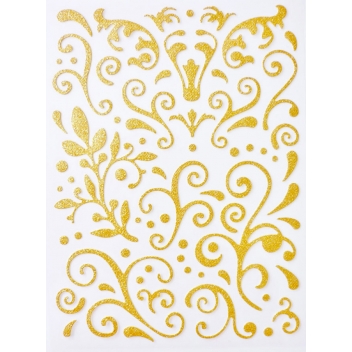 171461 - 3532431714616 - Graine créative - Sticker pailleté adhésif Arabesque Doré - 2