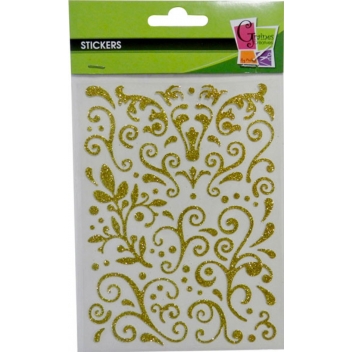 171461 - 3532431714616 - Graine créative - Sticker pailleté adhésif Arabesque Doré