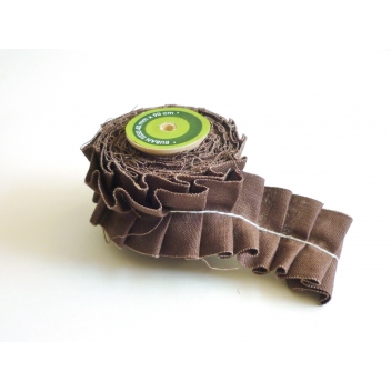 518532 - 3532435185320 - Graine créative - Ruban tissu plissé Chocolat