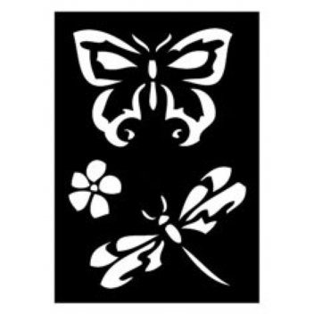 194115 - 3760131941159 - Ki-Sign - Pochoir adhésif Papillon libellule 7x10 cm