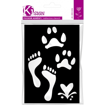 194117 - 3760131941173 - Ki-Sign - Pochoir adhésif Trace empreinte 7x10 cm - 2