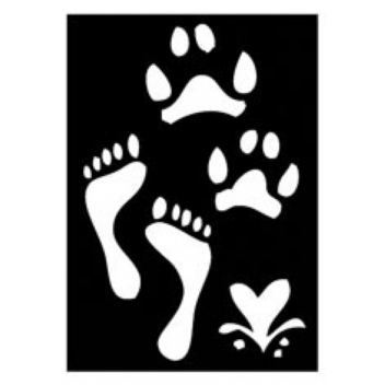 194117 - 3760131941173 - Ki-Sign - Pochoir adhésif Trace empreinte 7x10 cm