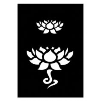 194130 - 3760131941302 - Ki-Sign - Pochoir adhésif Fleur lotus 7x10 cm
