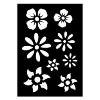 194131 - 3760131941319 - Ki-Sign - Pochoir adhésif Fleur 7x10 cm